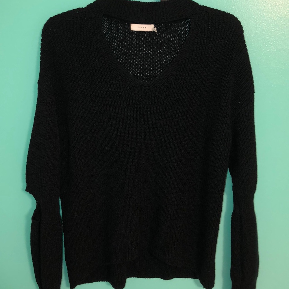 Cute black knit sweater